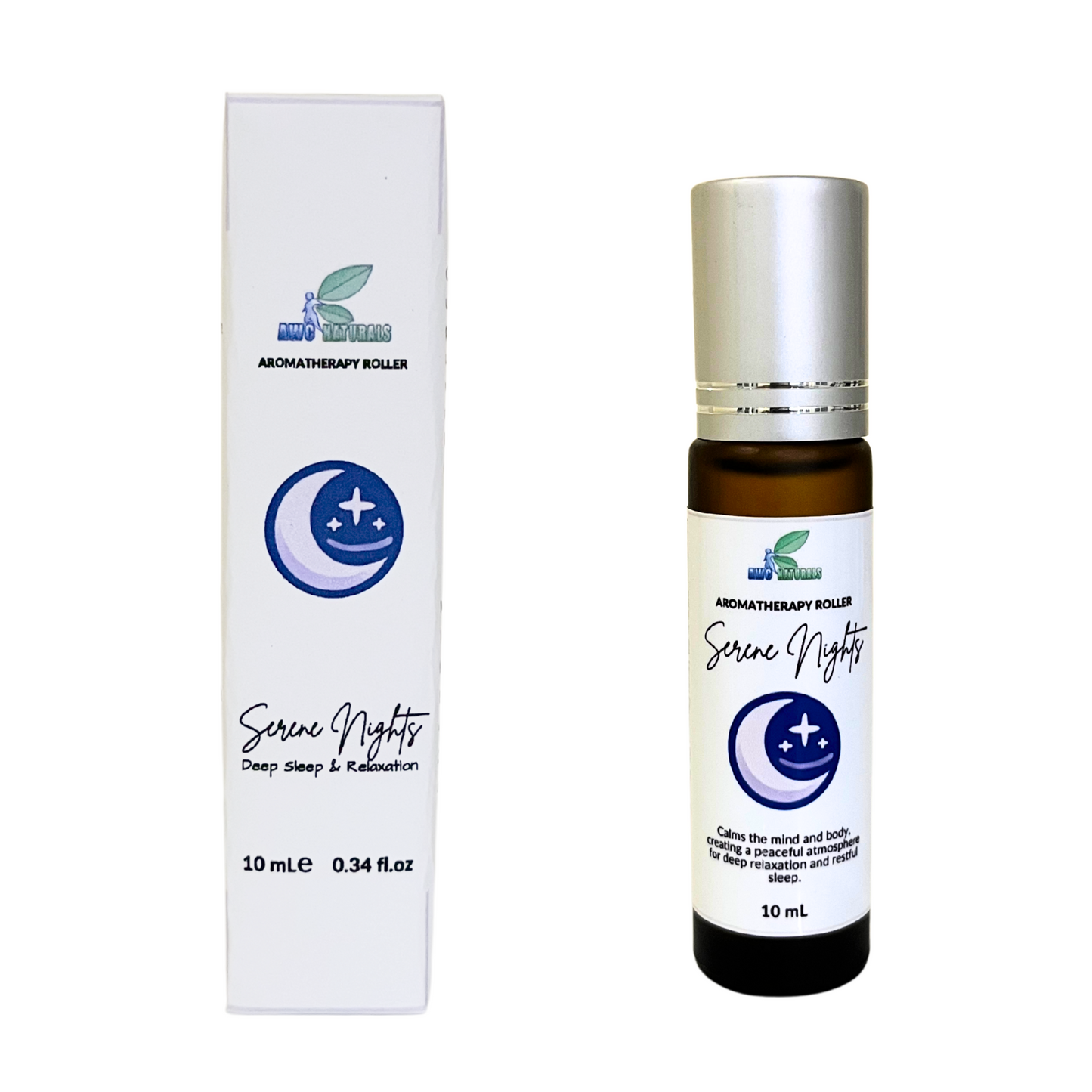 Serene Nights Aromatherapy Roller | Sleep & Relaxation Essential Oil Blend | 10mL