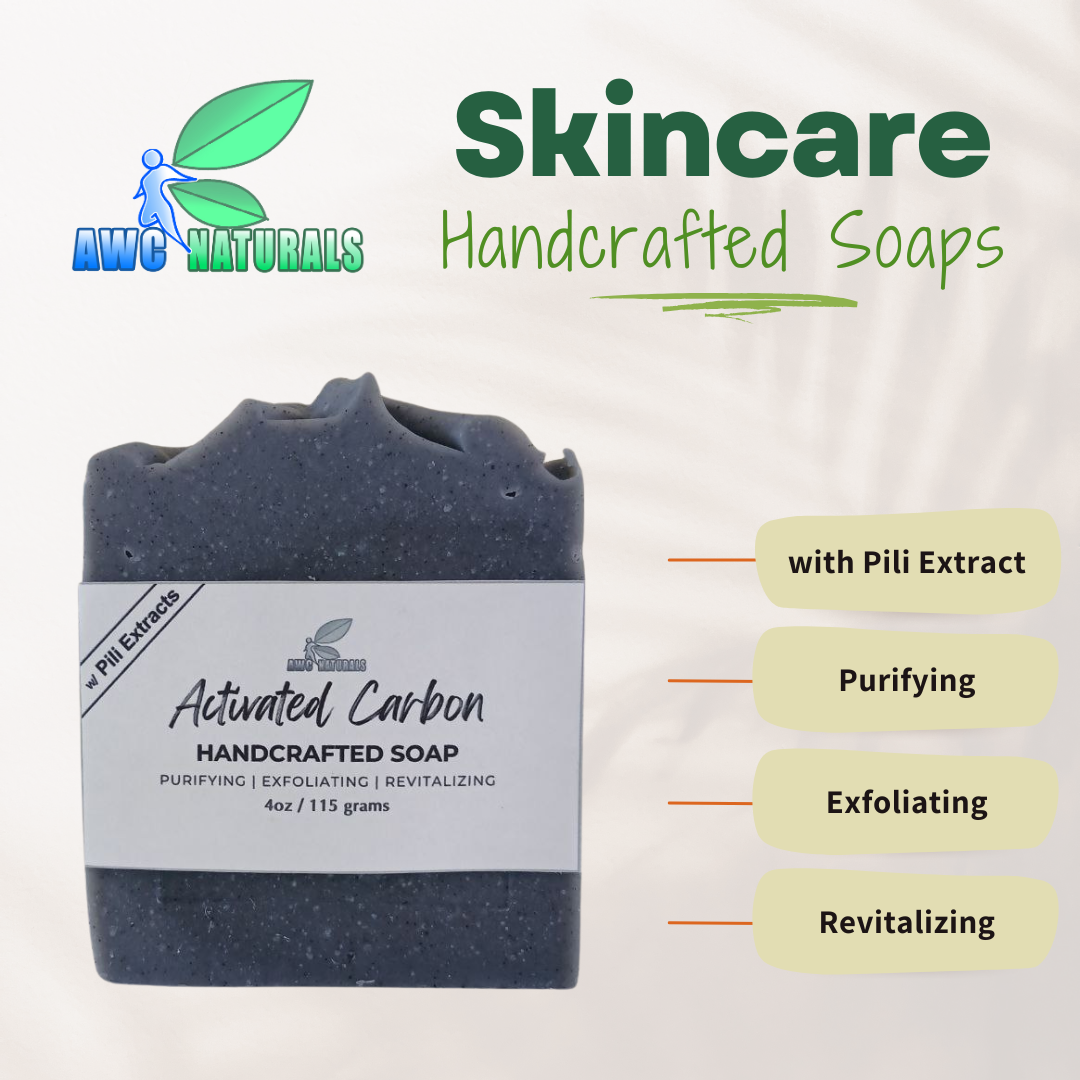 Handcrafted Activated Carbon Detox Bar Soap | Deep Cleansing & Exfoliating | 115g